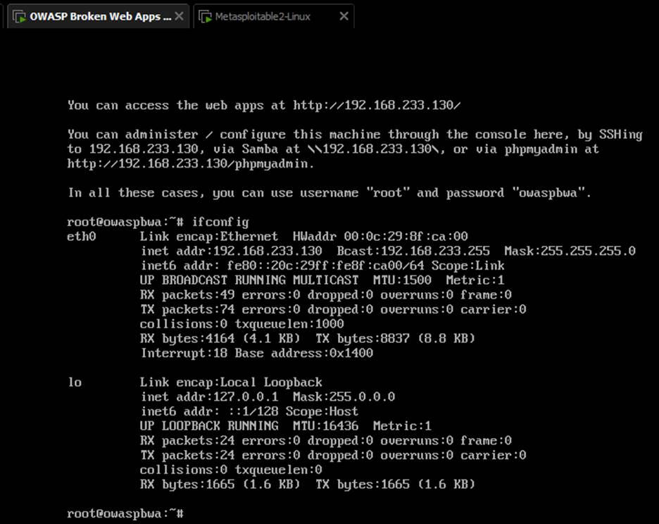 Setting up Metasploitable