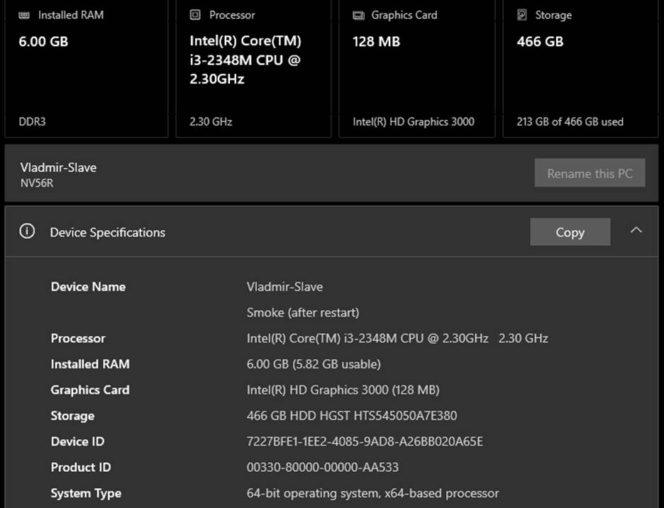 Device Specifications
